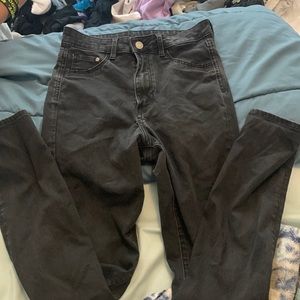 black denim jeans